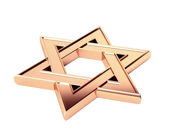 Golden star of David with a chain — Stock Photo, Image