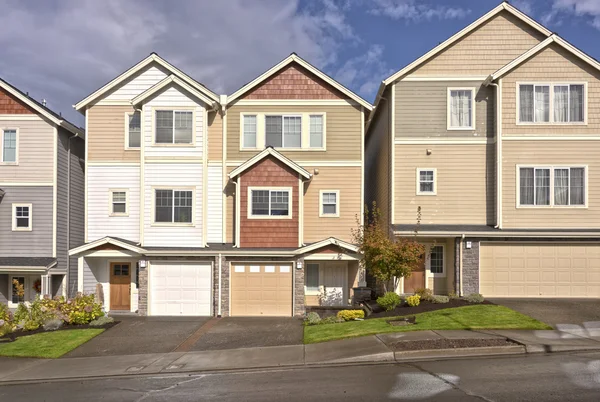 Family homes in a row Oregon. — Stock Photo, Image