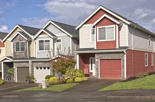 Family homes in a row Oregon. — Stock Photo, Image