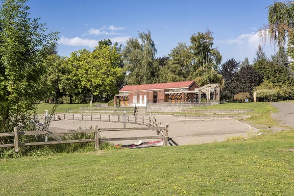 Park facility and beach fences Oregon. — Stock Photo, Image