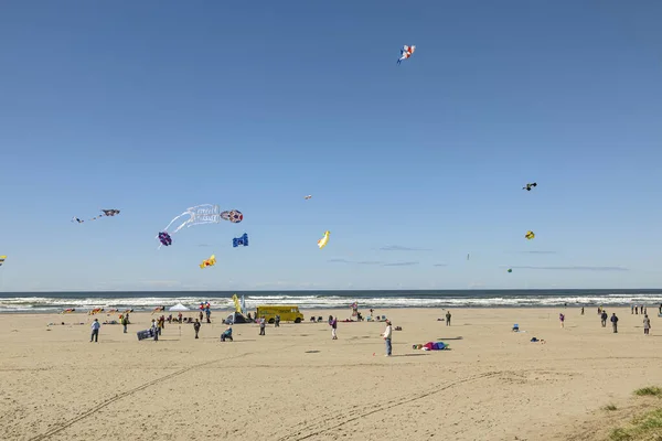 Seaside October 2019 Kite Festival Beach October 2019 Seaside Oregon — Stock fotografie