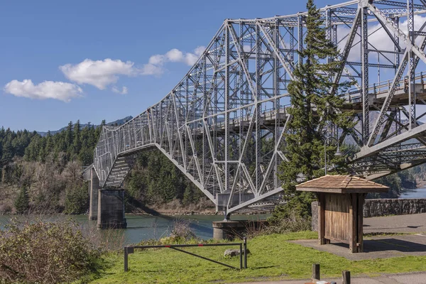 Jembatan Para Dewa Cascades Locks Negara Oregon — Stok Foto