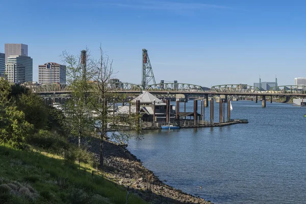 Portland Uitzicht Jachthaven Binnenstad — Stockfoto