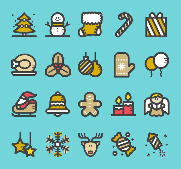 Conjunto de ícones de Natal —  Vetores de Stock