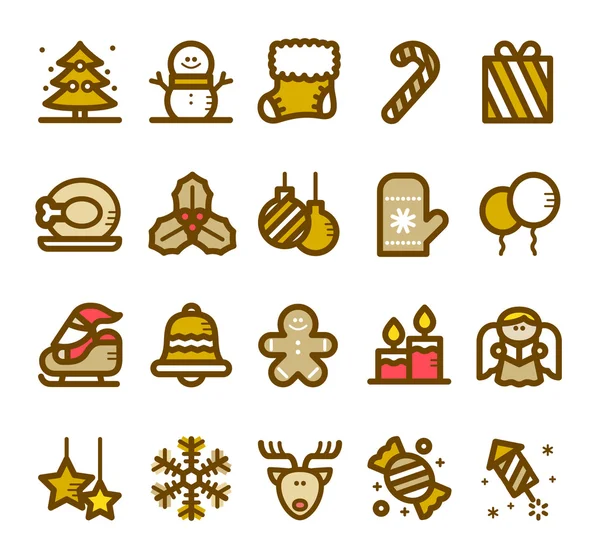 Christmas icons set — Stock Vector