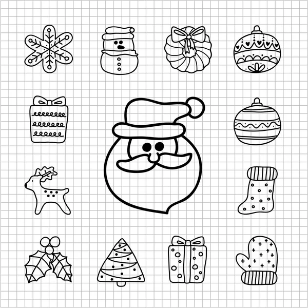 Christmas icons set — Stock Vector