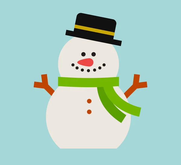 Cartoon Christmas Snowman character — ストックベクタ