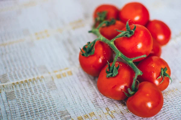 Arka planda kiraz tamatoes