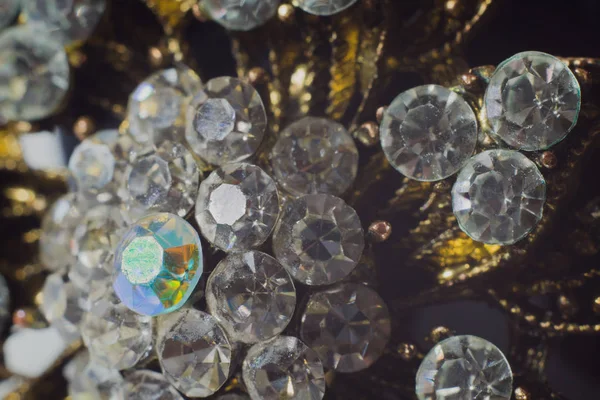 Glänsande glasstenar, makrofotografering. — Stockfoto