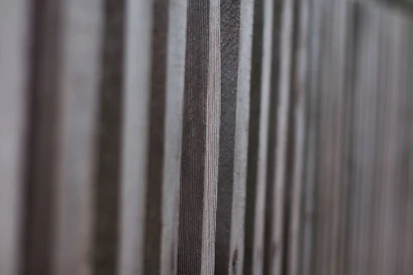 Dřevěný plot a strom, záběry s boční pohled — Stock fotografie