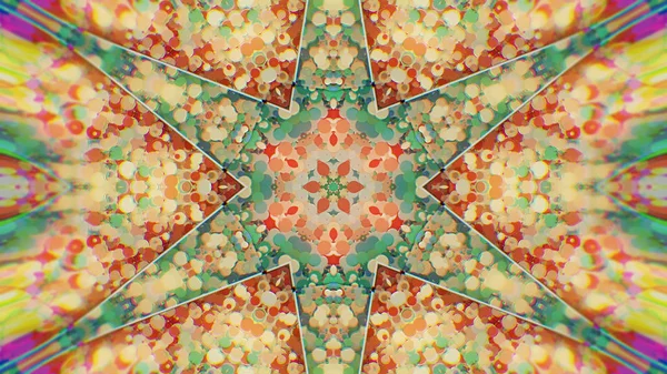 Abstract kleurrijk geschilderd caleidoscopische grafische achtergrond. Futuristische psychedelische hypnotische achtergrond patroon met textuur. — Stockfoto