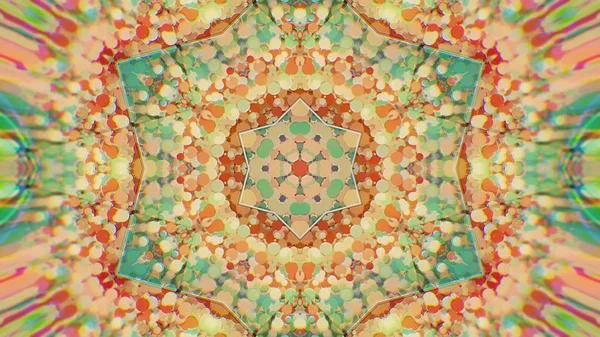 Abstract Colorful Painted Kaleidoscopic Graphic Background. Futuristic Psychedelic Hypnotic Backdrop Pattern With Texture. — Stock Photo, Image