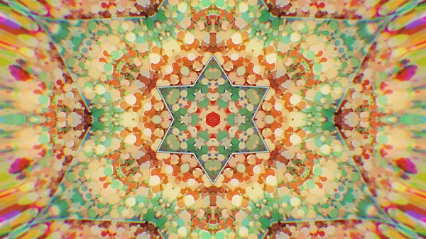 Абстрактний барвистий пофарбований калейдоскопічний графічний фон. футуристичний психоделічний гіпнотичний візерунок з текстурою . — стокове фото