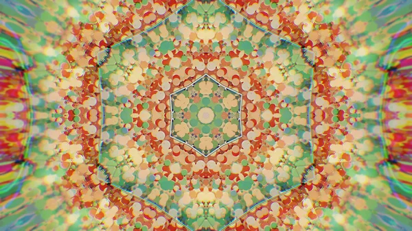 Abstract Colorido pintado Kaleidoscopic Graphic Background. Padrão de fundo hipnótico psicadélico futurista com textura . — Fotografia de Stock