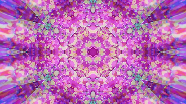 Abstract Colorful Painted Kaleidoscopic Graphic Background. Futuristic Psychedelic Hypnotic Backdrop Pattern With Texture. — Stock Photo, Image