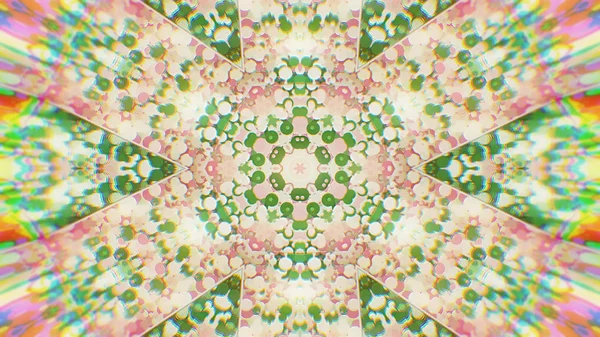 Abstract kleurrijk geschilderd caleidoscopische grafische achtergrond. Futuristische psychedelische hypnotische achtergrond patroon met textuur. — Stockfoto