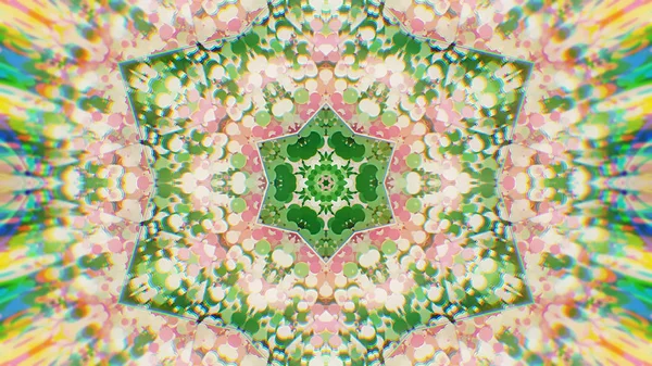 Abstract Colorido pintado Kaleidoscopic Graphic Background. Padrão de fundo hipnótico psicadélico futurista com textura . — Fotografia de Stock