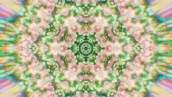 Abstract Colorful Painted Kaleidoscopic Graphic Background. Futuristic Psychedelic Hypnotic Backdrop Pattern With Texture. — Stock Photo, Image