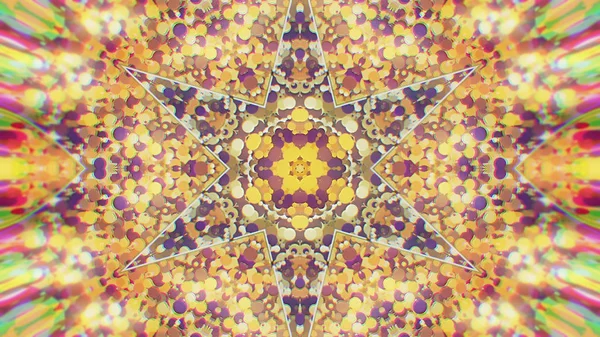 Abstract Colorful Painted Kaleidoscopic Graphic Background. Futuristic Psychedelic Hypnotic Backdrop Pattern With Texture. — Stock Photo, Image