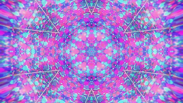 Fondo gráfico caleidoscópico pintado colorido abstracto. Patrón hipnótico psicodélico futurista telón de fondo con textura . —  Fotos de Stock