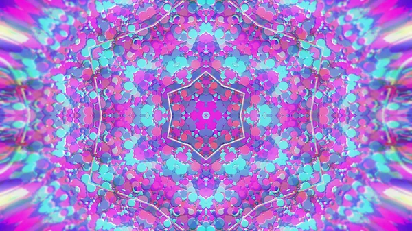 Abstract Colorful Painted Kaleidoscopic Graphic Background. Futuristic Psychedelic Hypnotic Backdrop Pattern With Texture. — Stock Photo, Image