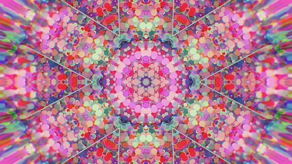 Abstract Colorful Painted Kaleidoscopic Graphic Background. Futuristic Psychedelic Hypnotic Backdrop Pattern With Texture. — Stock Photo, Image