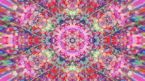 Abstract Colorido pintado Kaleidoscopic Graphic Background. Padrão de fundo hipnótico psicadélico futurista com textura . — Fotografia de Stock