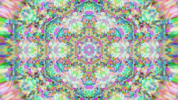 Abstraktní barevné malované kaleidoskopický grafické pozadí. Futuristické psychedelické hypnotické pozadí vzorek s texturou. — Stock fotografie