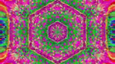 Renkli farklı renk seçenekleri sunan Video arka plan. Renkli sürekli değişen desenler. Gökkuşağı renkli daire tasarımında zoom. Veya olaylar ve clubsmedallion, yoga, Hindistan, Arapça, mandala, fraktal animasyon için