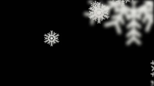 Macro shot de Snowflake. Résumé du contexte hivernal . — Photo