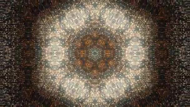 Fond kaléidoscopique bleu fractal. Mouvement de fond avec conception fractale. Ampoule de spot de concert de lumières de spectre disco 