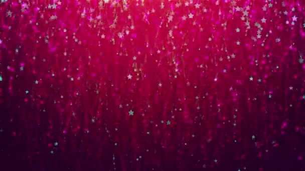 Fond abstrait avec des particules mobiles et scintillantes. Fond de bokeh. Animation de boucle transparente. — Video