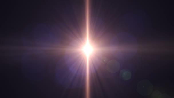 Lentille anamorphique fusée éclairante 3840x2160 4K, fond lumineux  . — Video