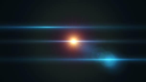 Anamorphic lens flare 3840x2160 4K, lights background . — Stock Video