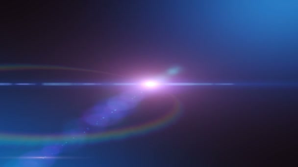 Anamorphic lens flare 3840x2160 4K, lights background . — Stock Video