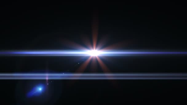 Anamorfe lens flare 3840 x 2160 4k, lichten achtergrond . — Stockvideo