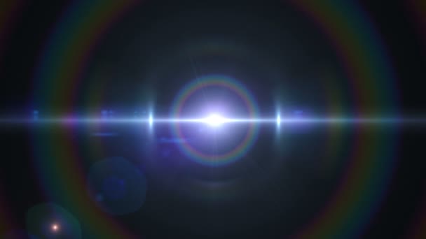 Anamorphic lens flare 3840x2160 4K, lights background . — Stock Video