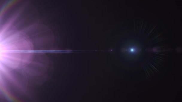 Anamorfikus lens flare 3840 x 2160 4k, háttérben fény . — Stock videók