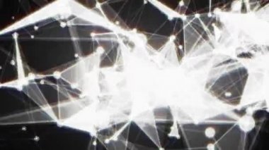 Arka plan geometrik çizgiler ve noktalar hareketli. Döngüsel animasyon.