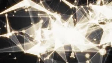 Arka plan geometrik çizgiler ve noktalar hareketli. Döngüsel animasyon.