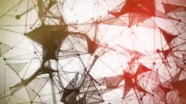 Arka plan geometrik çizgiler ve noktalar hareketli. Döngüsel animasyon.