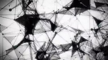 Arka plan geometrik çizgiler ve noktalar hareketli. Döngüsel animasyon.