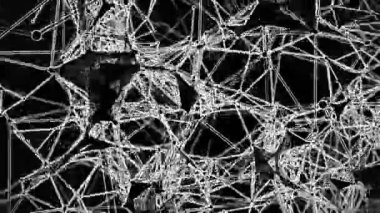 Arka plan geometrik çizgiler ve noktalar hareketli. Döngüsel animasyon.