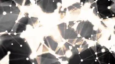 Arka plan geometrik çizgiler ve noktalar hareketli. Döngüsel animasyon.