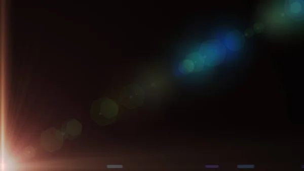 Резюме освещения цифровых объективов вспышки на темном фоне — стоковое фото