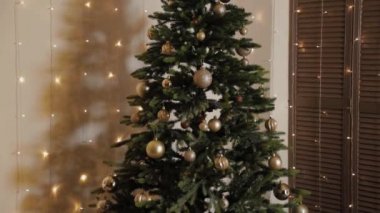 Stüdyoda çok güzel bir Noel dekoru var. Yeni Yıl 2020.