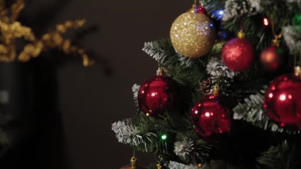Szczegóły dekoracji noworocznych. Nowy rok 2020. — Wideo stockowe