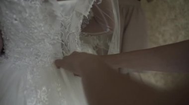 Gelin düğümlü gelinliği. Mutlu düğün günleri..