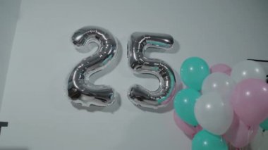 Balloons with the number twenty five. Birthday.