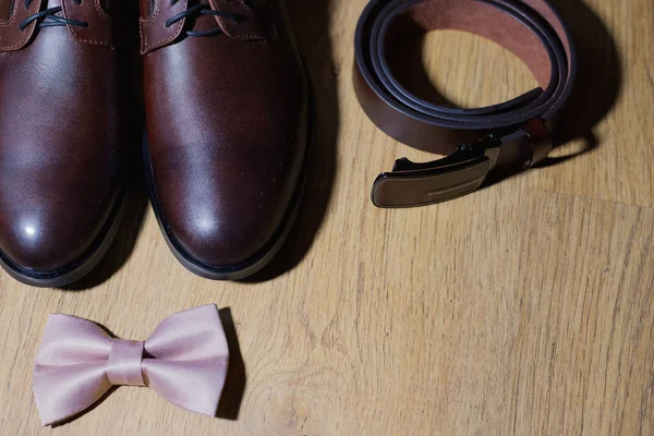 Stylish and beautiful groom accessories for the wedding. — ストック写真